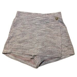 Haute Monde Wrap Skort Size Small Tweed Pink Blue White Preppy Academia Spring